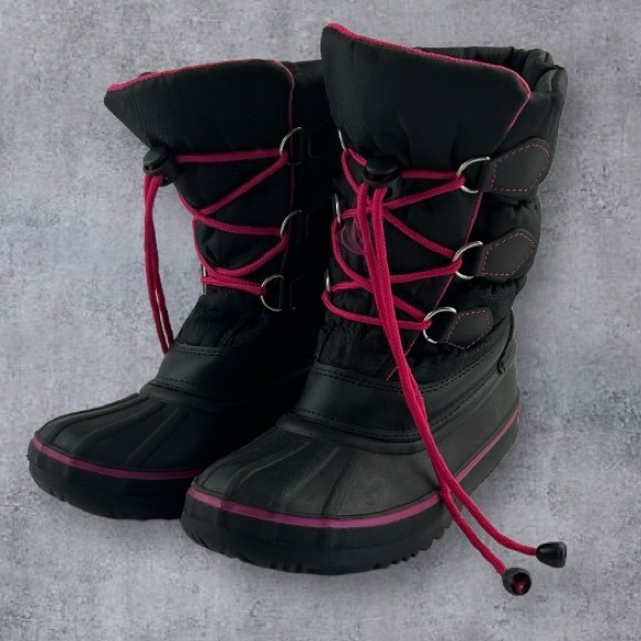 Other - Kids Snow Boots Black & Pink Sz:1